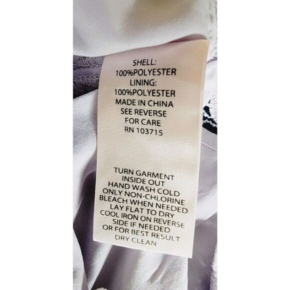 Nanette Lepore XL Embroidered Lace Overlay Tank Shell Mockneck Zipper Lilac - Picture 8 of 8